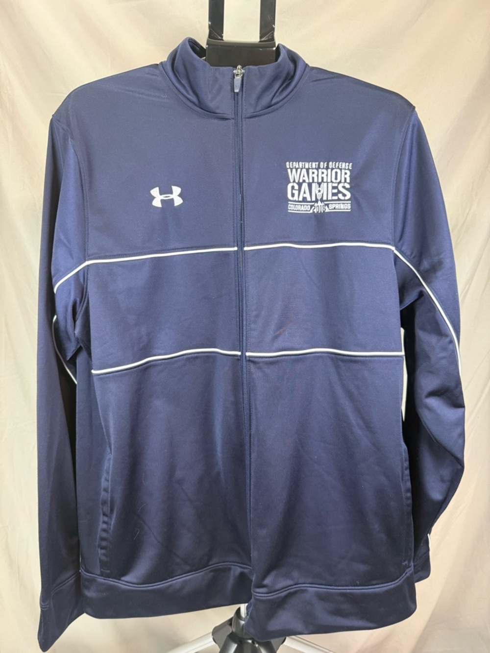 Under Armour Rival Knit Jacket Navy Warrior Games Xl